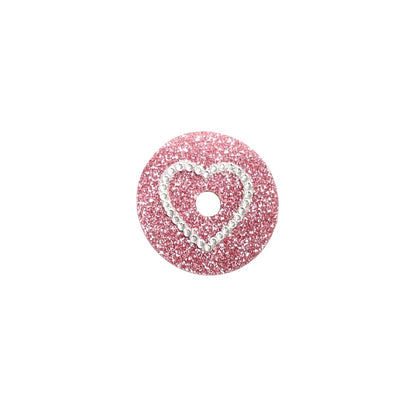 Pastille M Care cœur crystal rose avec trou - M Paris