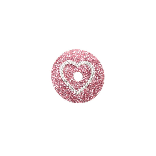 Pastille M Care cœur crystal rose avec trou - M Paris